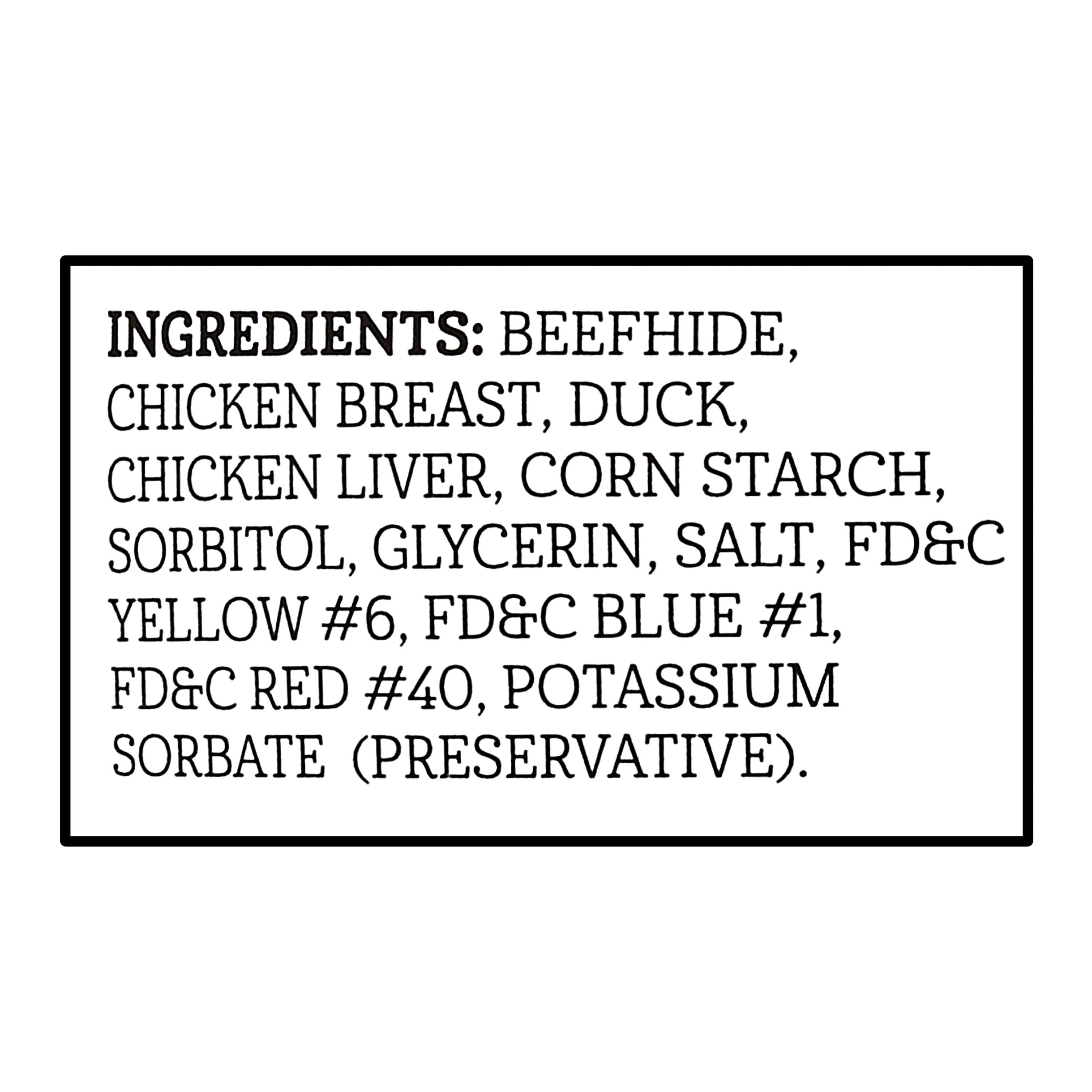 Tri-Flavored Rawhide Kabobs for Dogs, 10 Count