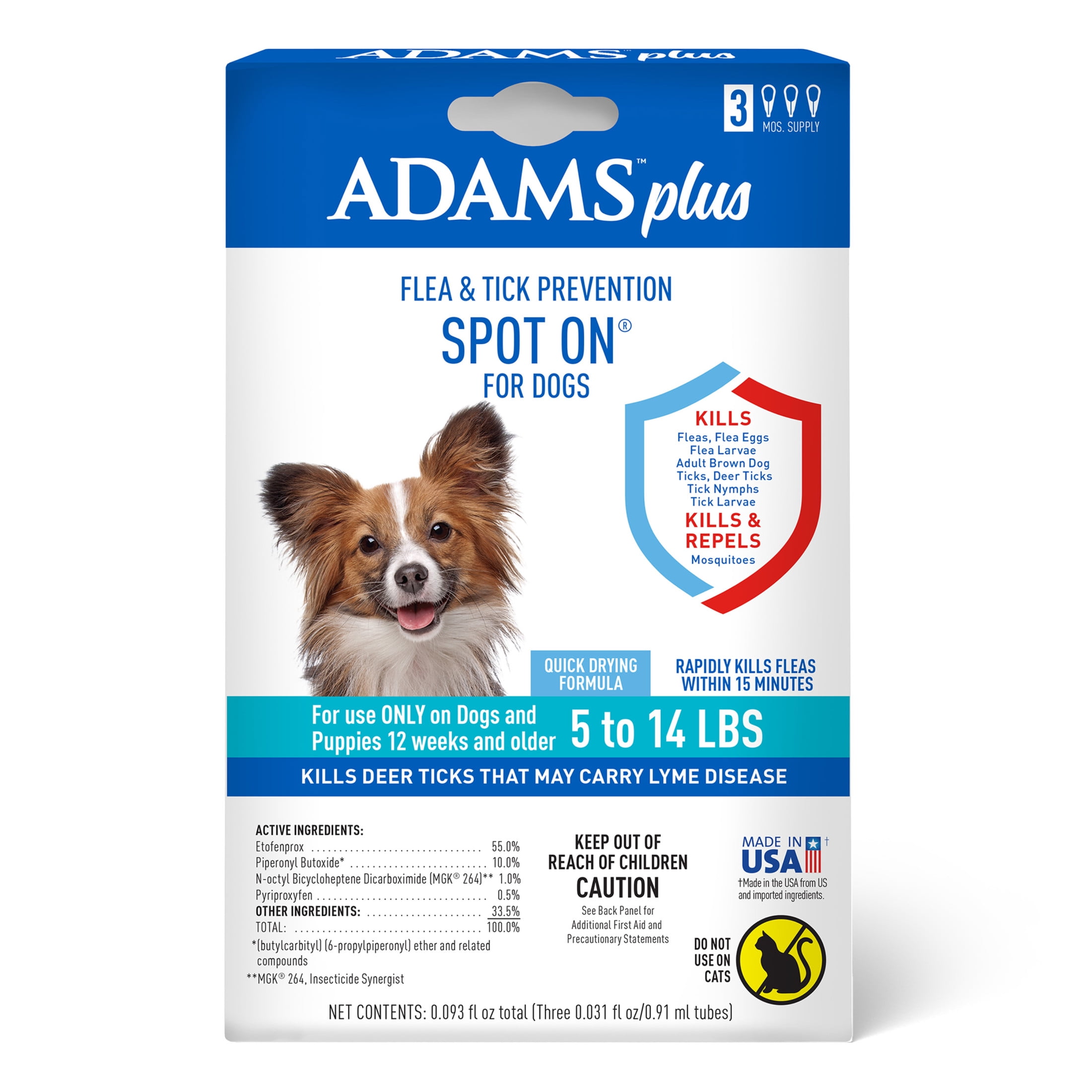 Adams Plus Flea & Tick Spot-On for Small Dogs