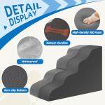 4-Step Dog Stairs for Small Pets - Grey