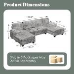 Furniwell U-Shaped Modular Sofa with Chaise