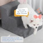 Aodisman 3-Step Non-Slip Dog Stairs for Pets
