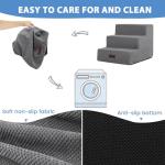 Aodisman 3-Step Non-Slip Dog Stairs for Pets