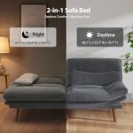 Pipishell 66 Inch Corduroy Futon Sofa Bed