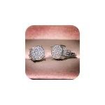 Women’s 18K White Gold Plated Diamond Studs