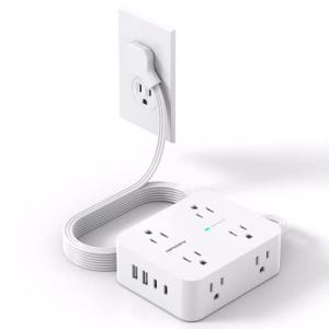 HANYCONY Surge Protector Power Strip with USB Ports