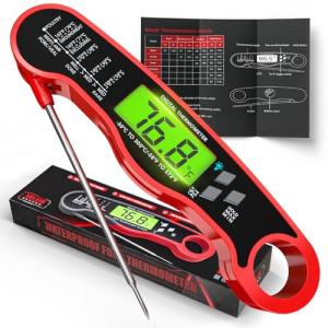AWLKIM Digital Meat Thermometer - Instant Read & Waterproof