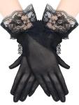 Elegant Black Lace Gloves for Parties and Events