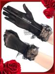 Elegant Black Lace Gloves for Parties and Events