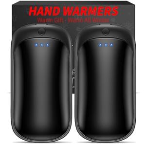 2 Pack Rechargeable Electric Hand Warmers - Black