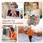 5 Pack Retro Cotton Knitting Crew Socks for Women