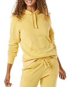 Amazon Essentials Women's Fleece Pullover Hoodie, Dark Yellow