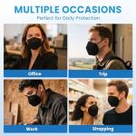 50 Pack of Breathable KN95 Black Face Masks