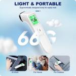 Accurate No-Touch Digital Thermometer for All Ages
