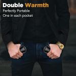 2 Pack Rechargeable Electric Hand Warmers - Black