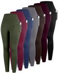 Women’s 7-Pack High Waisted Yoga Leggings with Pockets