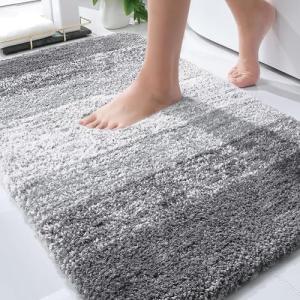 OLANLY Extra Soft Microfiber Bath Rugs, 30x20