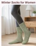 Loritta 5 Pairs Cozy Knit Wool Winter Socks