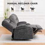 Hot Deal! Manual Recliner Couch with Cup Holders