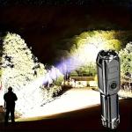 Rechargeable Waterproof LED Flashlight with Zoom 100,000 Lumen