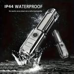Rechargeable Waterproof LED Flashlight with Zoom 100,000 Lumen