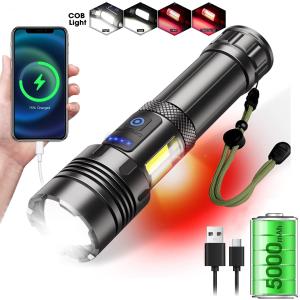 90000 Lumens Rechargeable Waterproof LED Flashlight