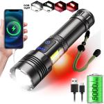 90000 Lumens Rechargeable Waterproof LED Flashlight