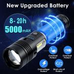 90000 Lumens Rechargeable Waterproof LED Flashlight