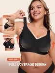 Supportive Wireless Jelly Bra for Women - Black