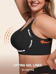 Supportive Wireless Jelly Bra for Women - Black