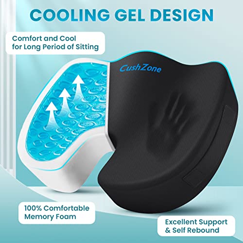 CushZone Gel Seat Cushion for Ultimate Comfort