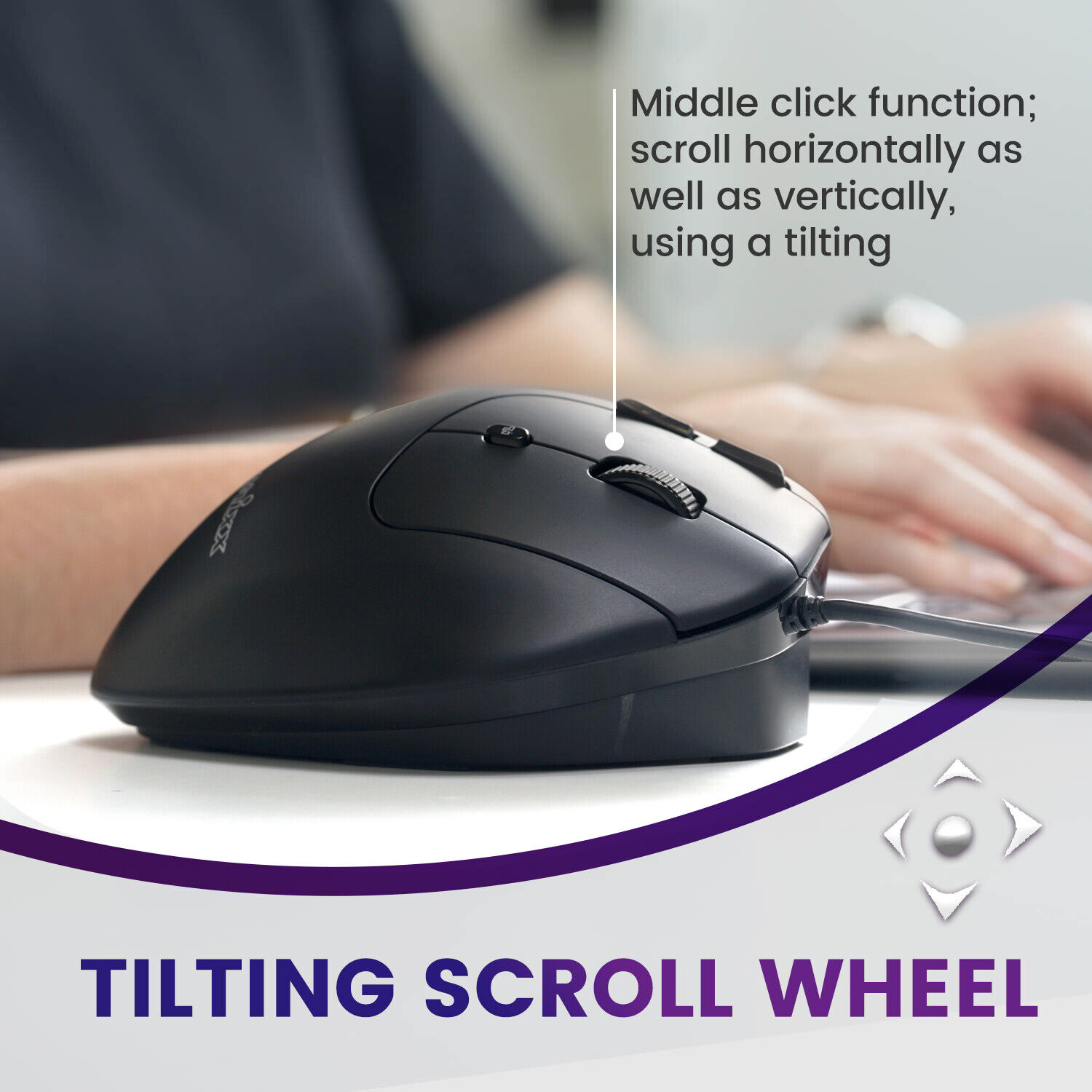 Perixx PERIMICE-520 Ergonomic Wired Trackball Mouse