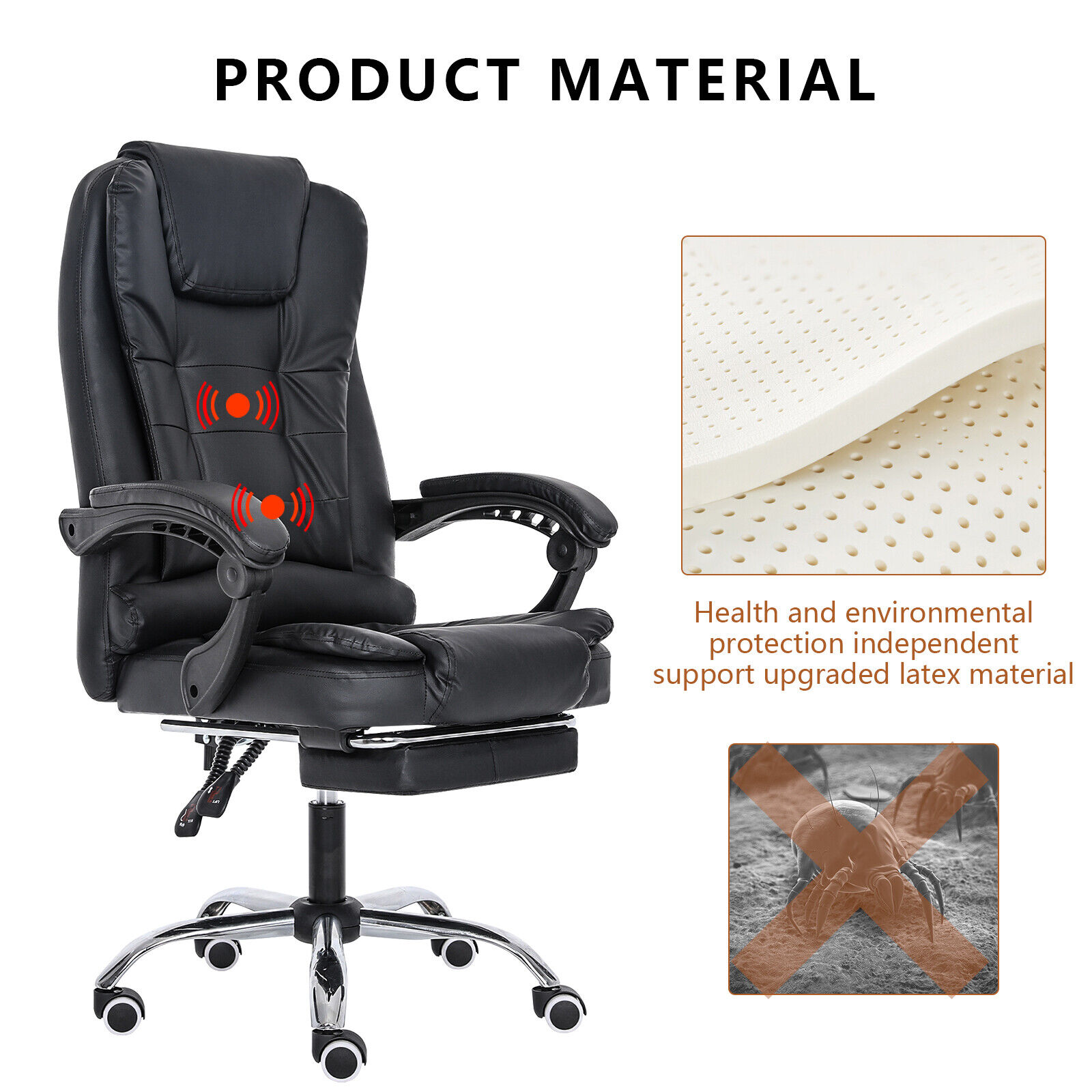 High Back Ergonomic PU Leather Office Chair