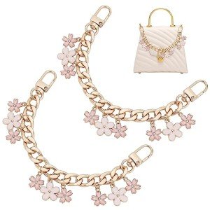 Short Gold Chain Straps with Flower Charm