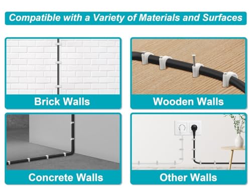 Monoprice 10mm Circle Cable Clips, 100 Pack