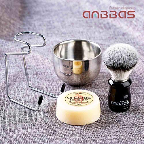 Anbbas 4in1 Vegan Synthetic Shaving Set for Men