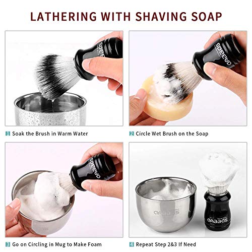 Anbbas 4in1 Vegan Synthetic Shaving Set for Men