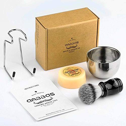 Anbbas 4in1 Vegan Synthetic Shaving Set for Men