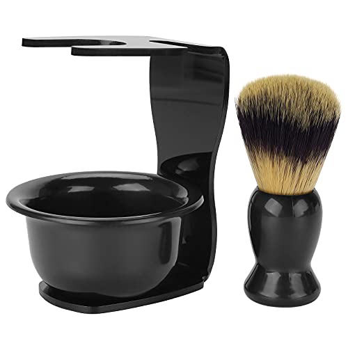 CINEEN 3-In-1 Shaving Kit Brush, Stand, & Bowl