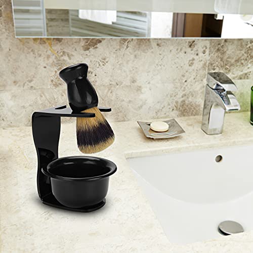 CINEEN 3-In-1 Shaving Kit Brush, Stand, & Bowl