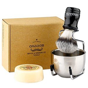 Anbbas 4in1 Vegan Synthetic Shaving Set for Men