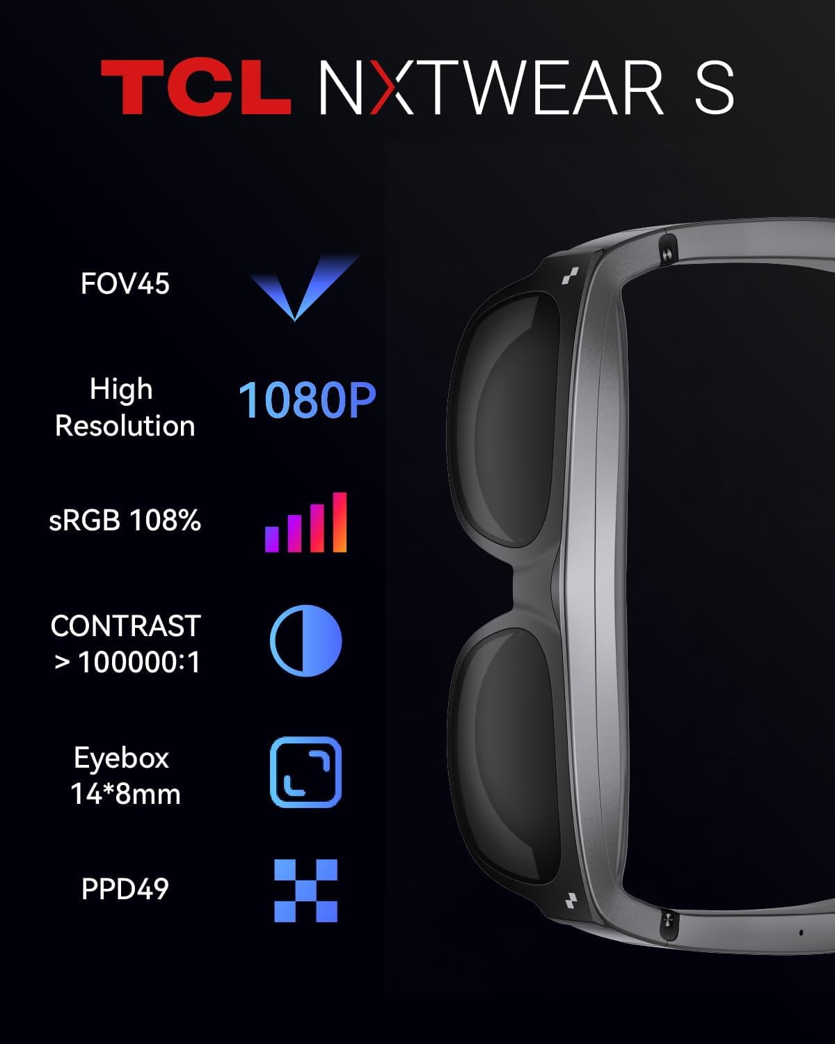 RayNeo XR Glasses - 201" 1080P Display