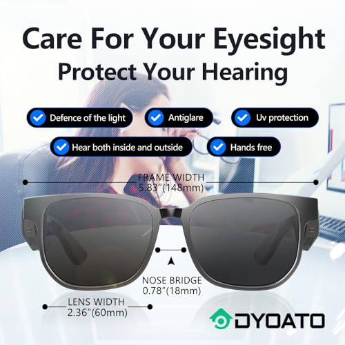 DYOATO Bluetooth Audio Smart Glasses for Outdoors