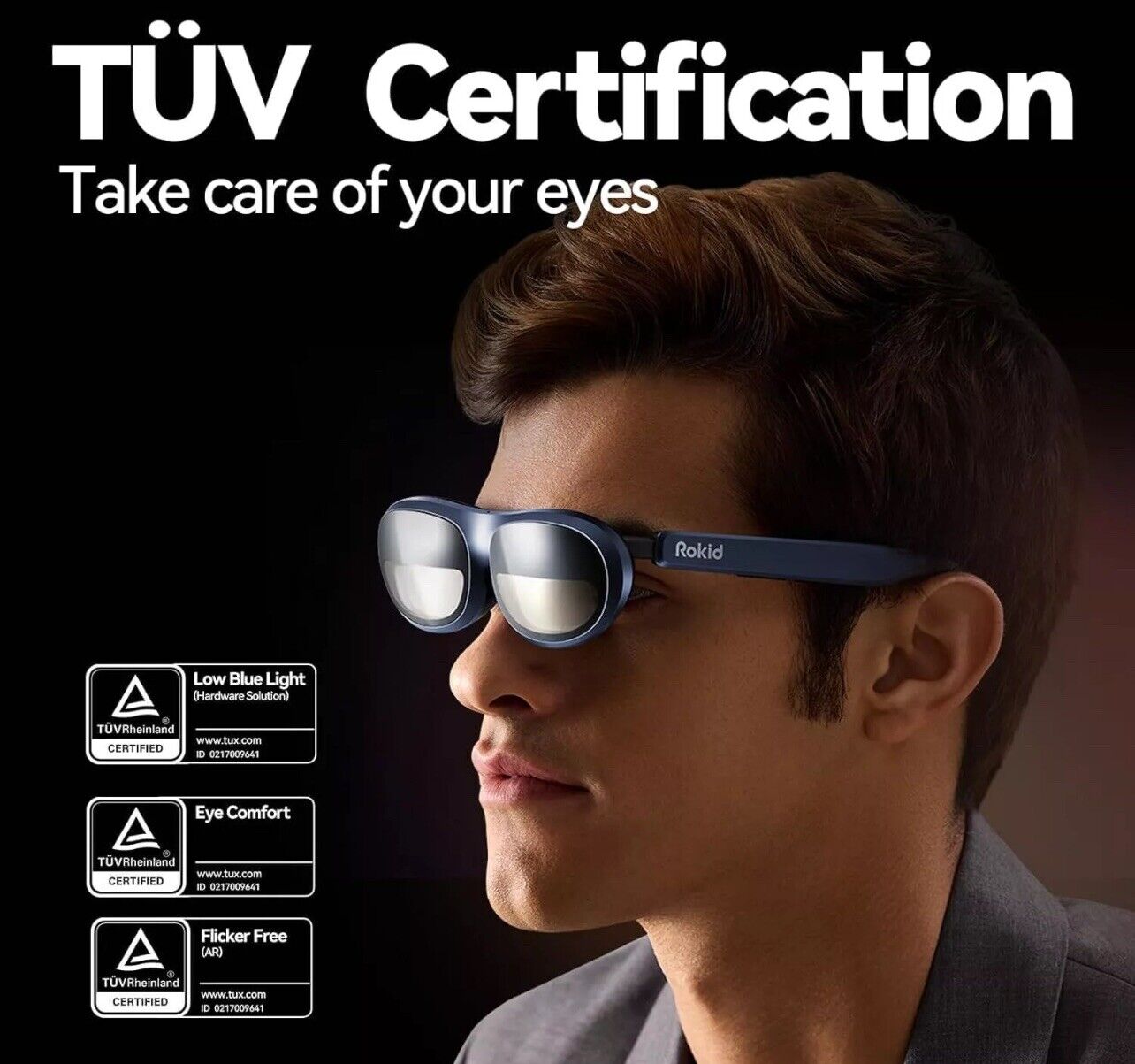 Rokid Max AR Glasses with 360° Micro-OLED Display