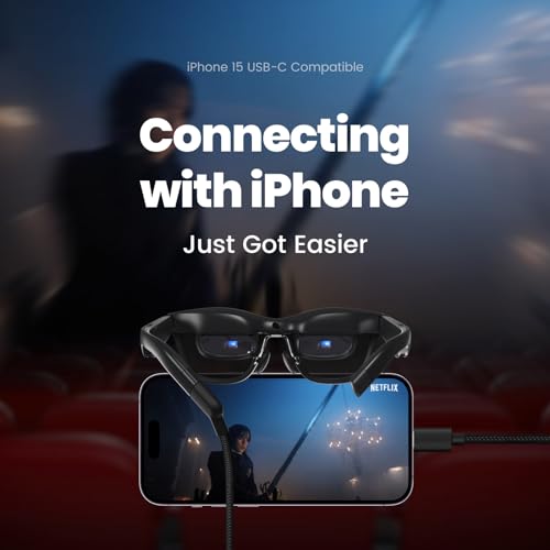 XREAL Air AR Glasses with Huge 201" Virtual Cinema