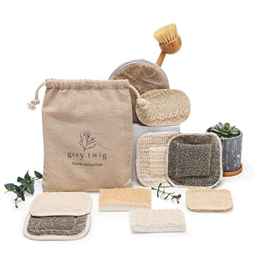 10 Eco-Friendly Hemp Cleaning Sponges Set