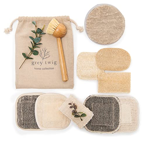 10 Eco-Friendly Hemp Cleaning Sponges Set