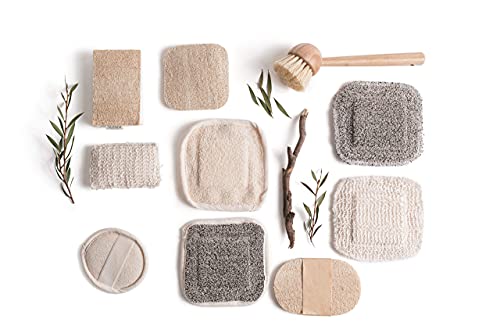 10 Eco-Friendly Hemp Cleaning Sponges Set