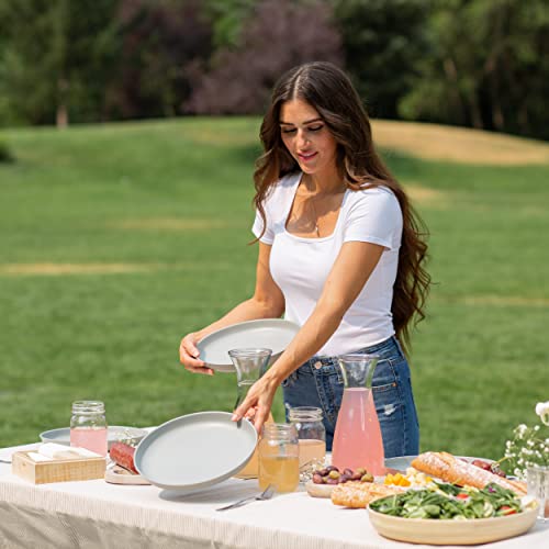 Stackable Wheat Straw Plates - 10 Inch Set