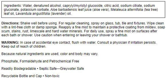 Eco-Friendly Shower and Tub Cleaner with Tea Tree