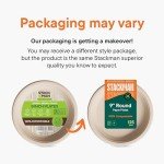 Eco-Friendly 9" Compostable Paper Plates - 125 Pack